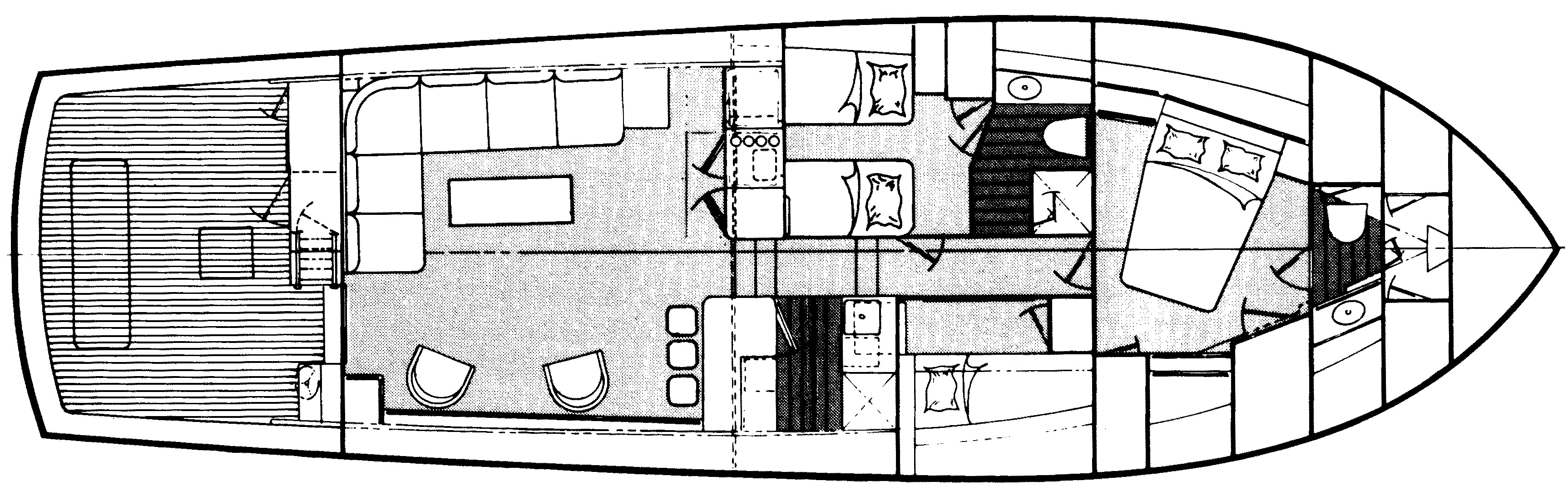 Ocean Yachts 55 Super Sport floor plan
