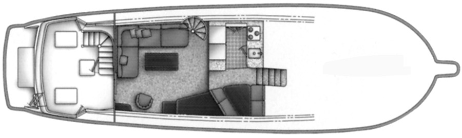 Ocean Yachts 57 Odyssey floor plan