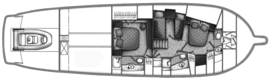 Ocean Yachts 57 Odyssey floor plan