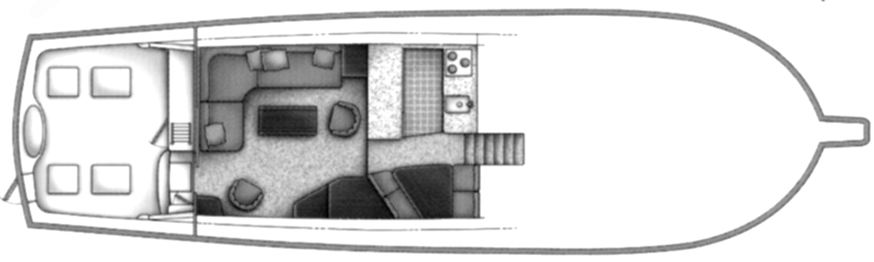 Ocean Yachts 57 Super Sport floor plan