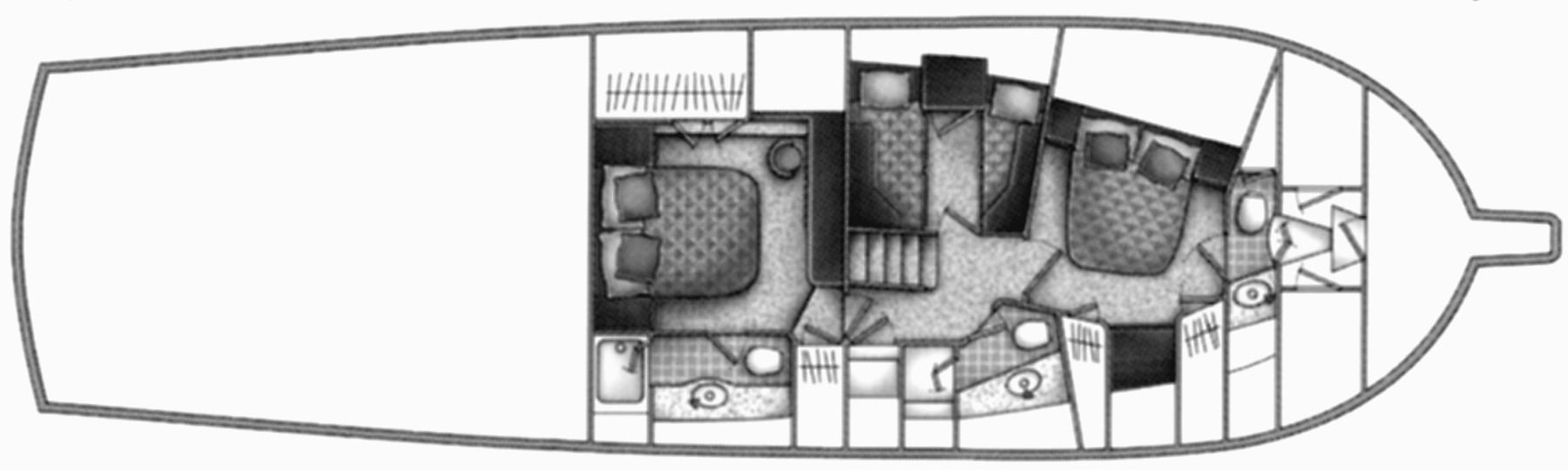 Ocean Yachts 57 Super Sport floor plan