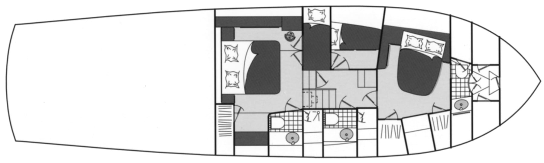 Ocean Yachts 60 Super Sport floor plan