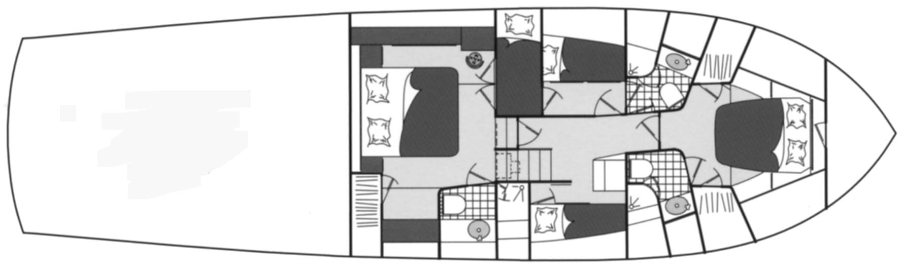 Ocean Yachts 60 Super Sport floor plan