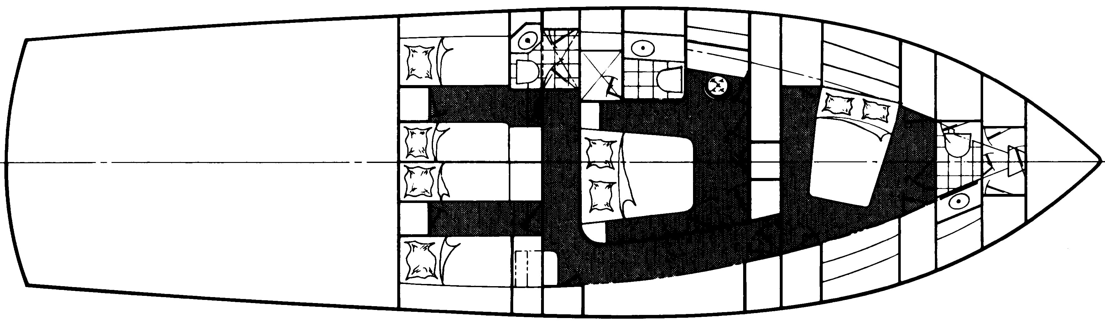 Ocean Yachts 63 Super Sport floor plan
