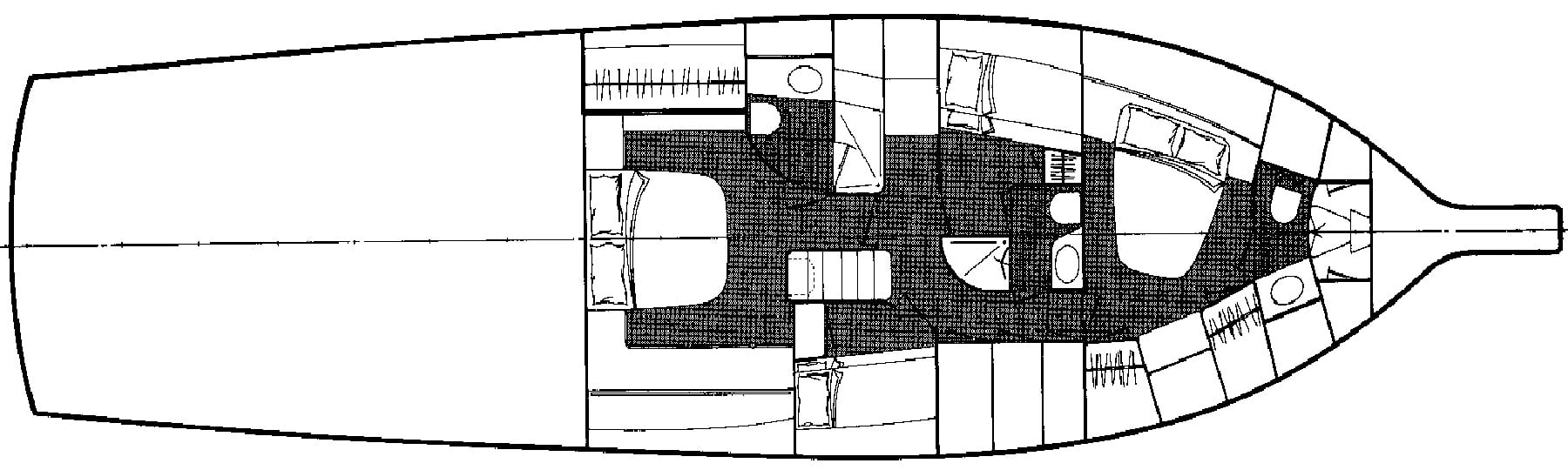 Ocean Yachts 66 Super Sport floor plan