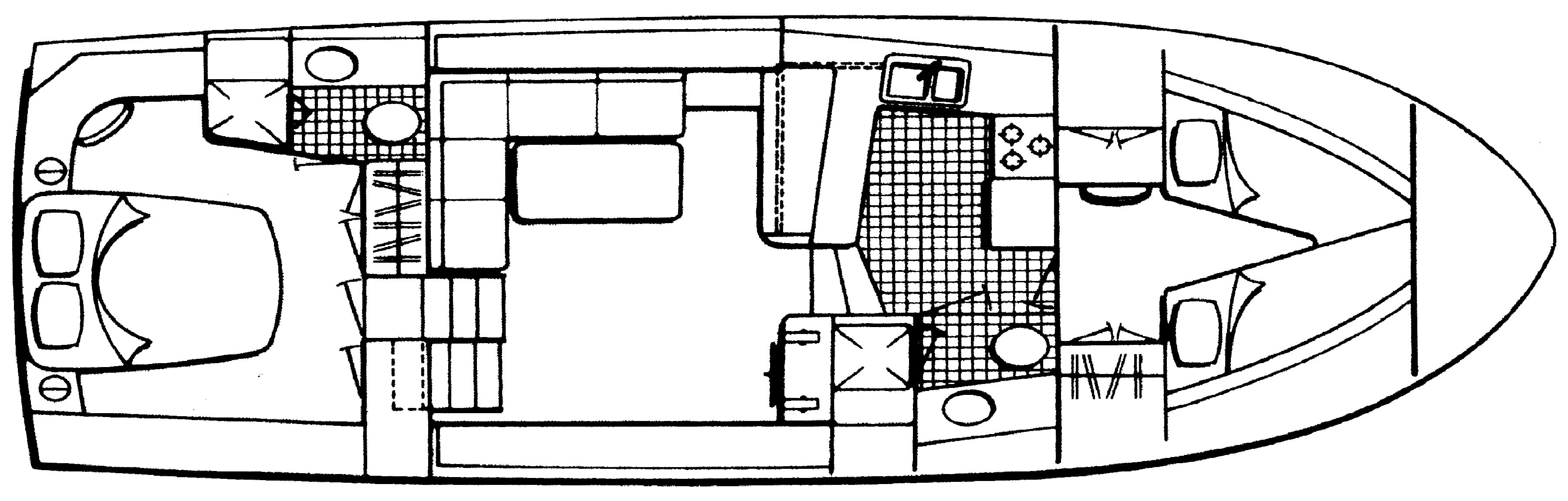 Ocean Alexander Yachts 390 Sundeck floor plan