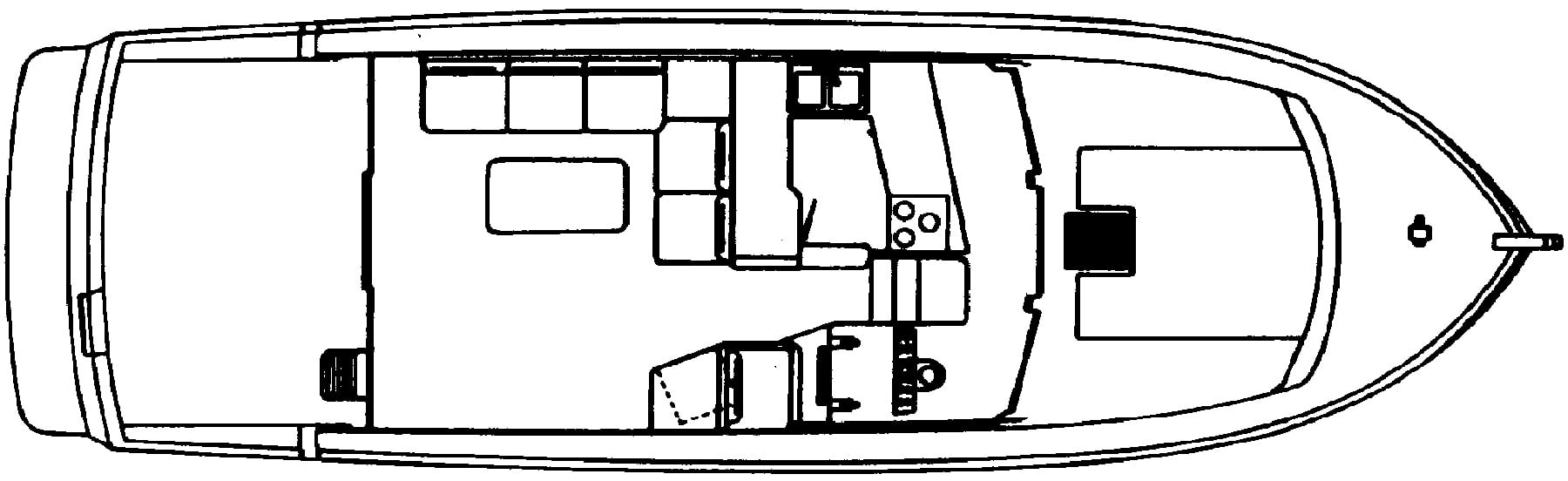 Ocean Alexander Yachts 42 Sedan floor plan