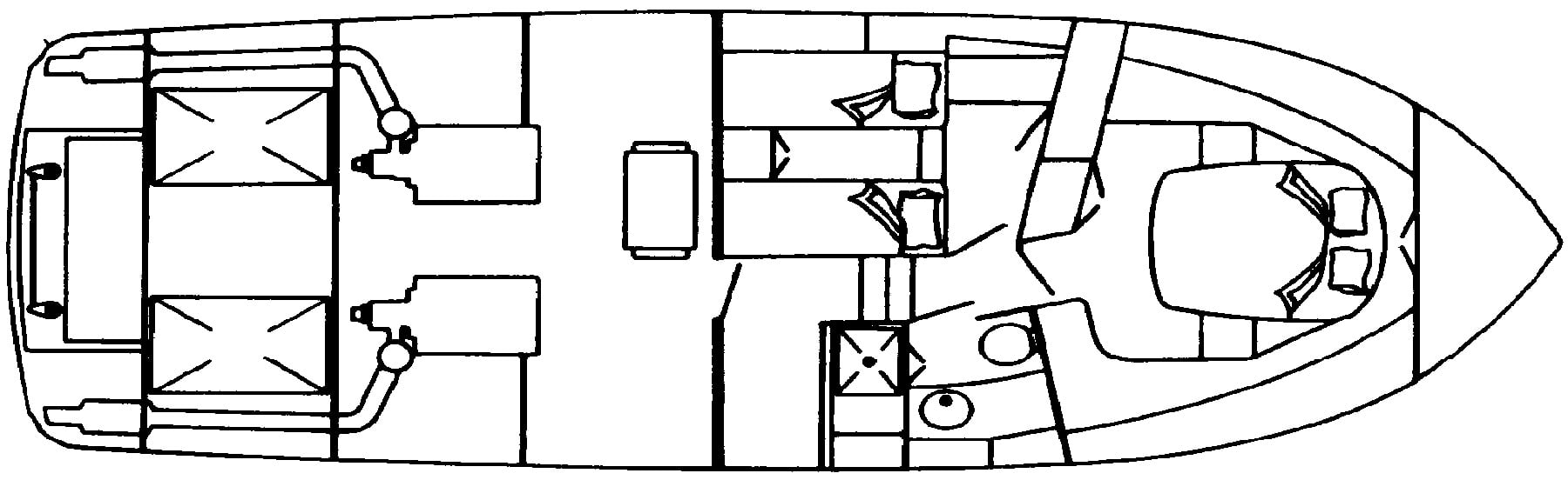 Ocean Alexander Yachts 42 Sedan floor plan