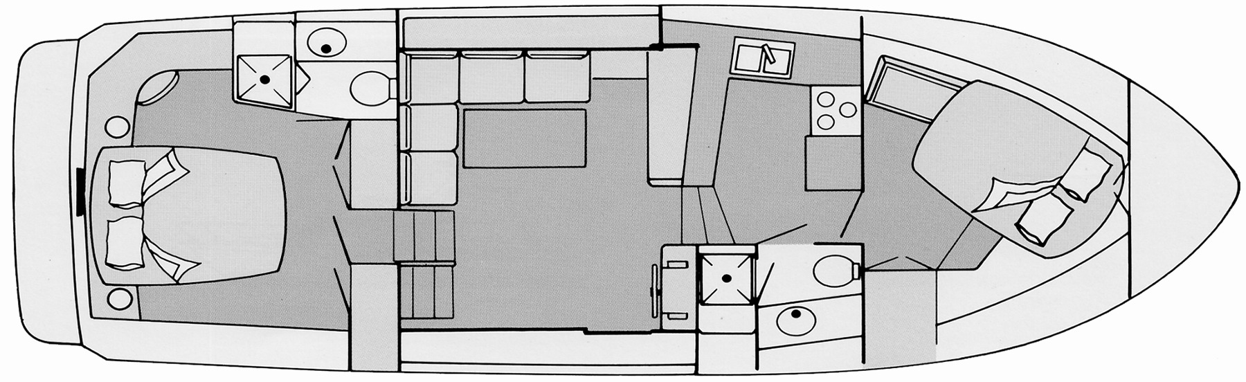 Ocean Alexander Yachts 420-440 Sundeck floor plan