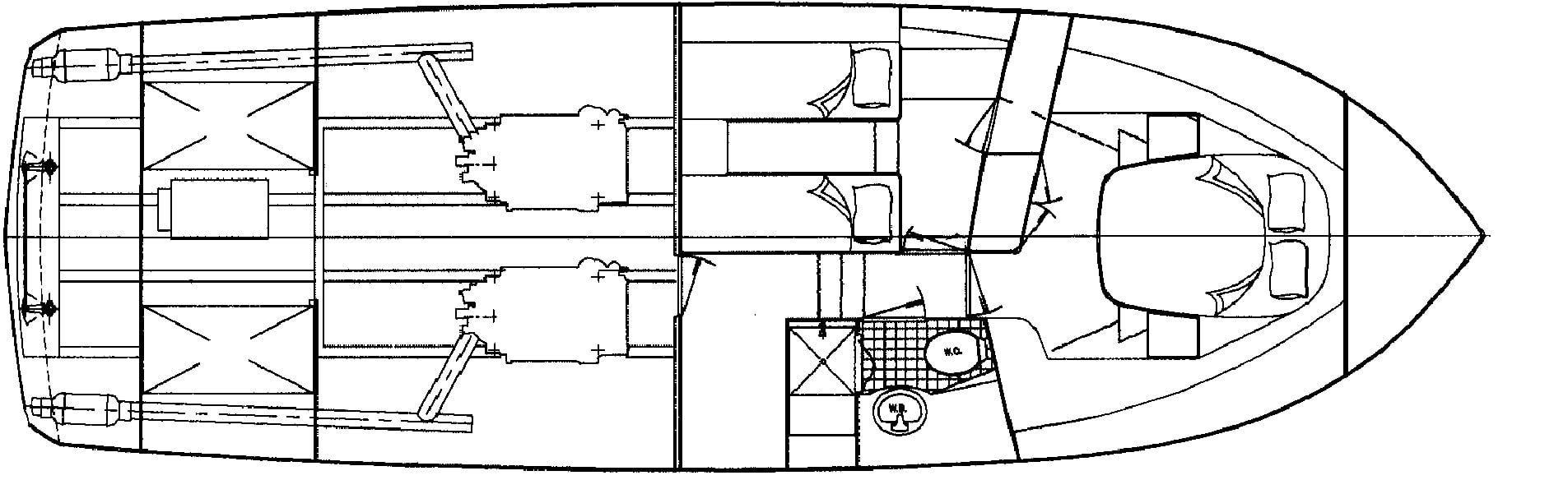 Ocean Alexander Yachts 42 Sport Sedan floor plan
