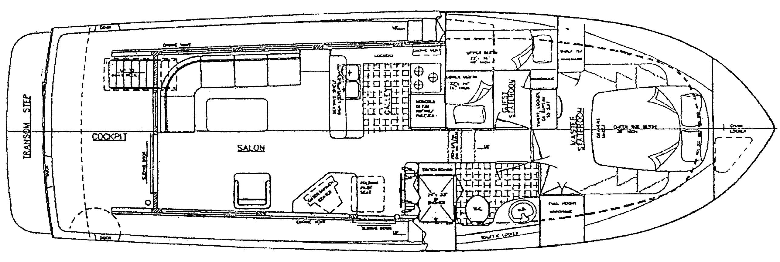 Ocean Alexander Yachts 426 Classico floor plan