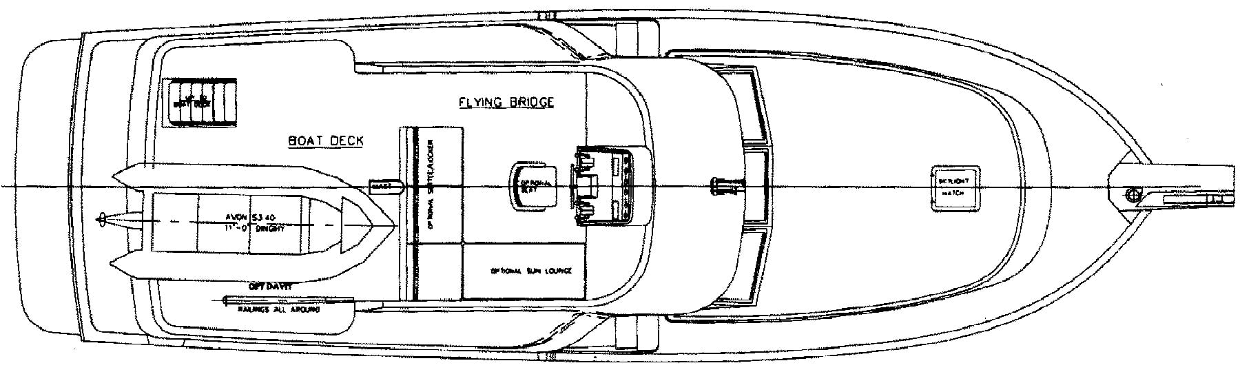 Ocean Alexander Yachts 450 Classico Sedan floor plan