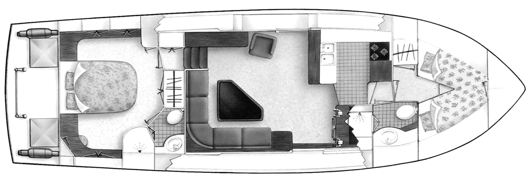 Ocean Alexander Yachts 456 Classico floor plan