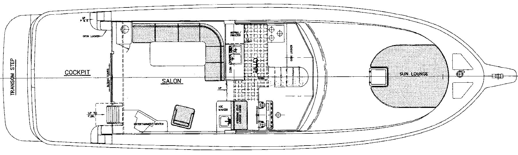 Ocean Alexander Yachts 480 Sport Sedan floor plan