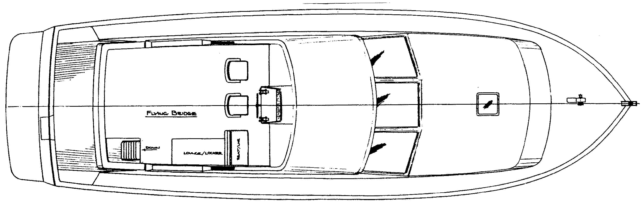 Ocean Alexander Yachts 48-50 Sedan floor plan