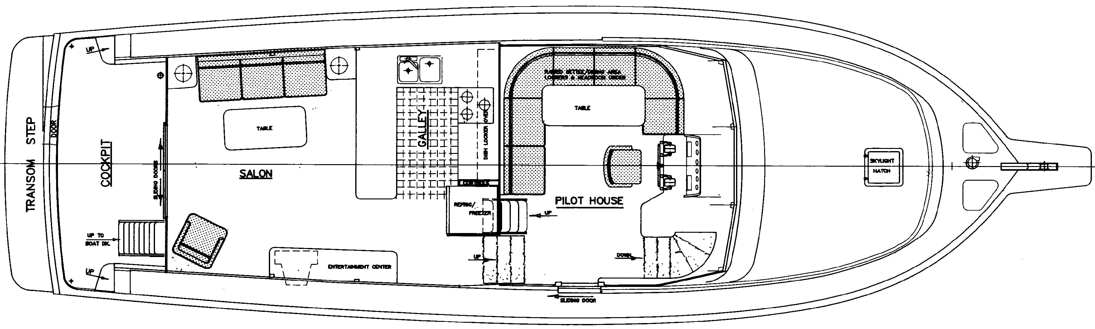 Ocean Alexander Yachts 486-510 Classico floor plan