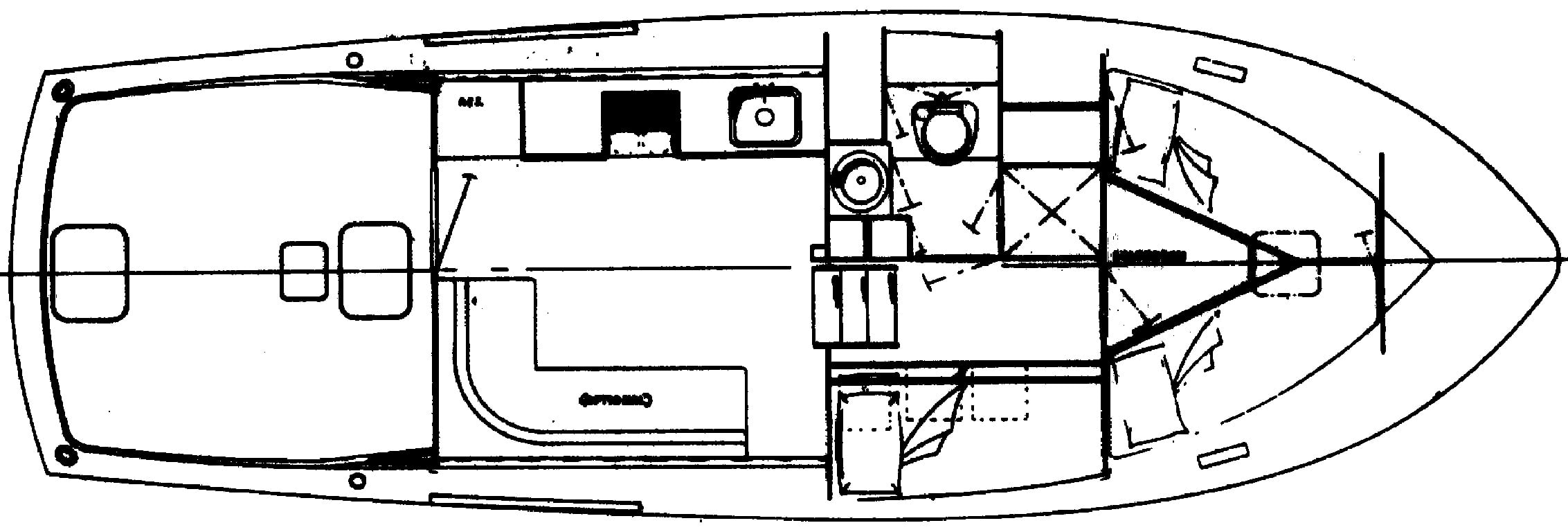 Hatteras Yachts 36 Convertible floor plan