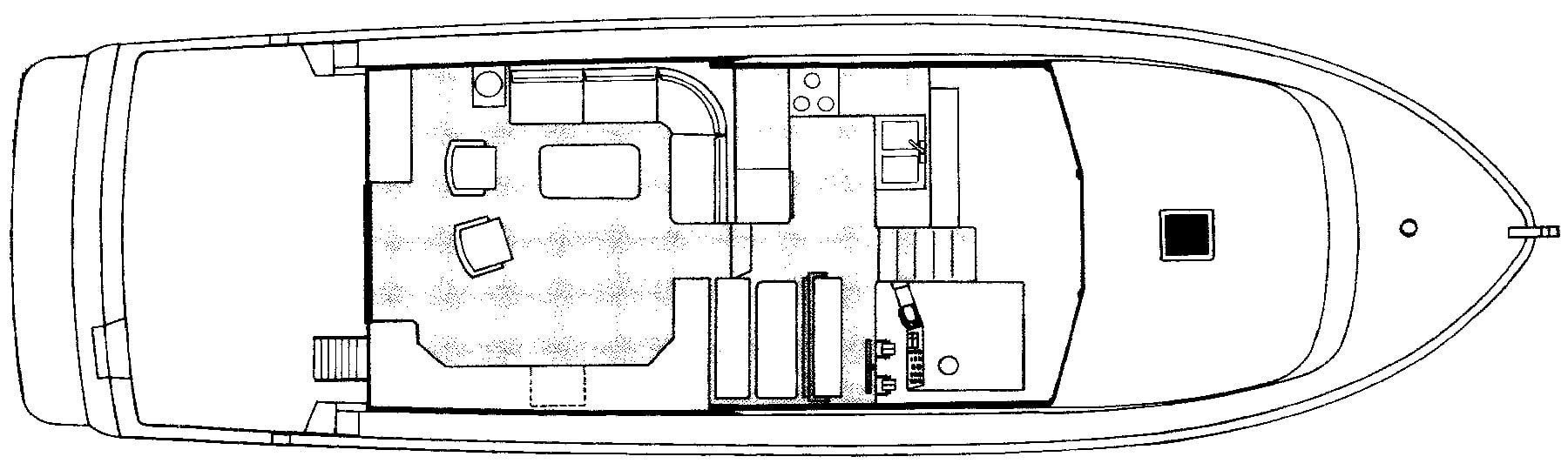 Ocean Alexander Yachts 51-53 Sedan floor plan