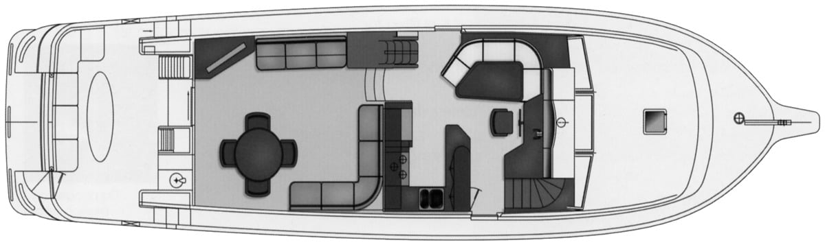 Ocean Alexander Yachts 58-64 Pilothouse floor plan
