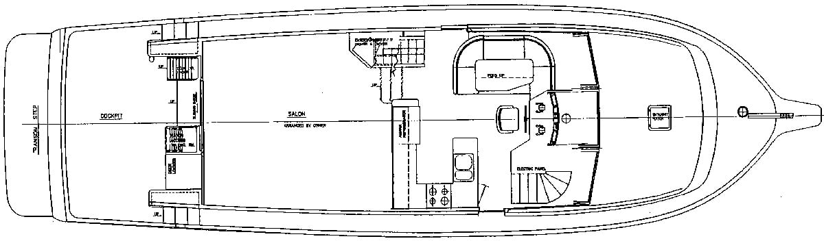 Ocean Alexander Yachts 610 Pilothouse floor plan