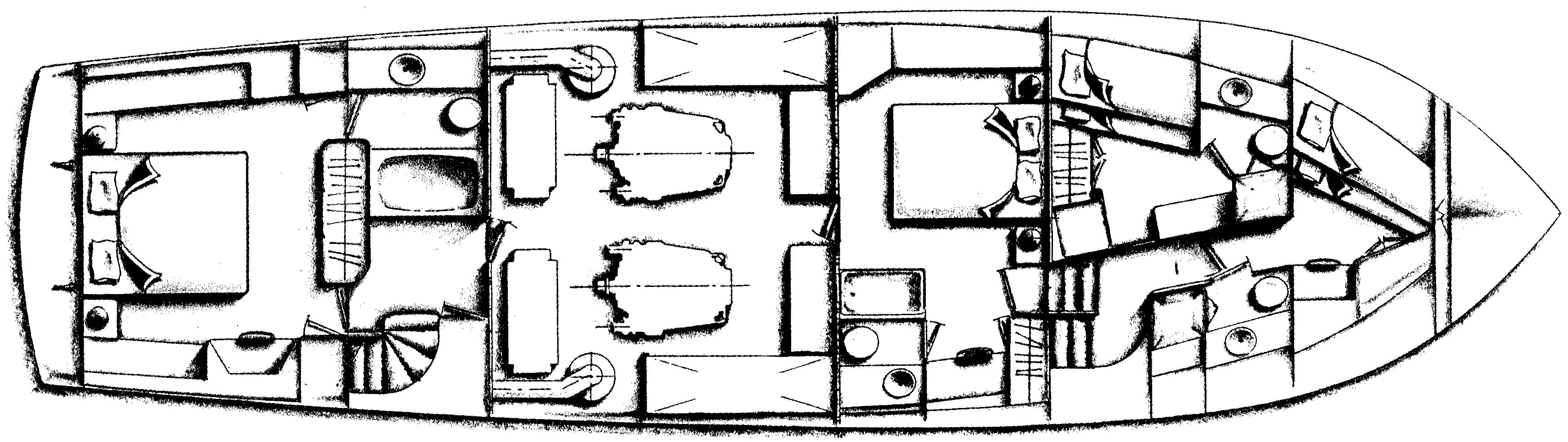 Ocean Alexander Yachts 66 Motor Yacht floor plan
