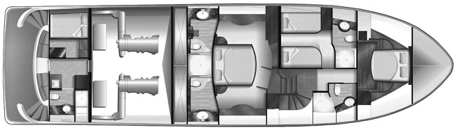 Ocean Alexander Yachts 74 Motor Yacht floor plan