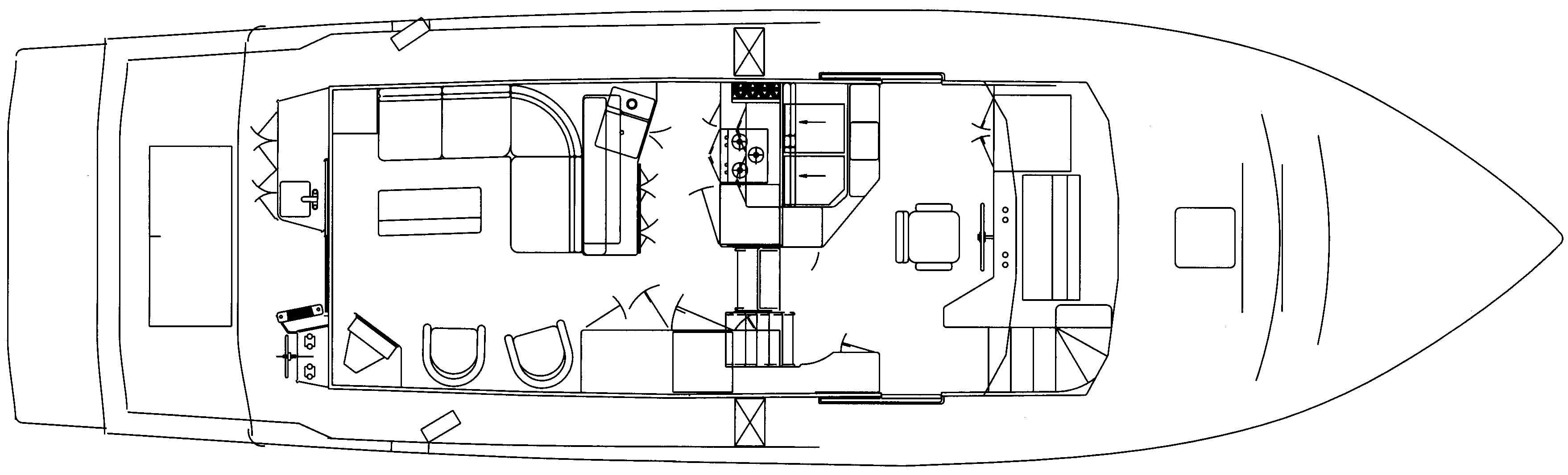 Offshore Yachts 48 Pilothouse floor plan