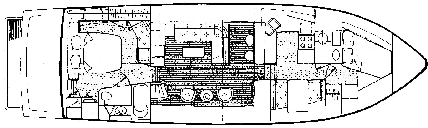 Offshore Yachts 48 Yachtfish floor plan
