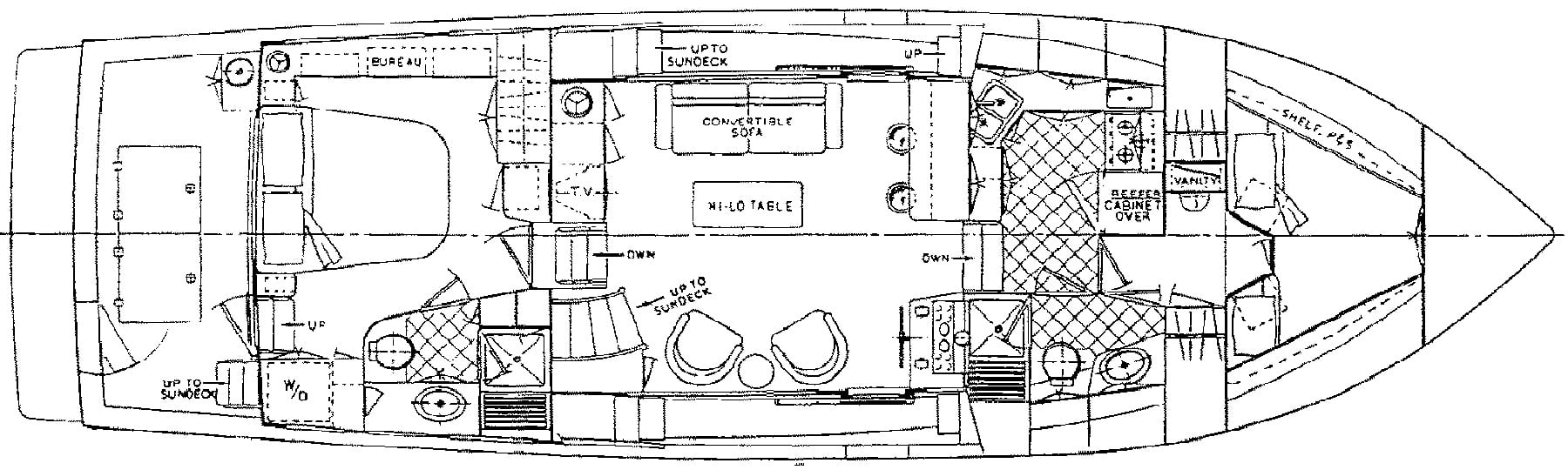 Offshore Yachts 48 Yachtfish floor plan