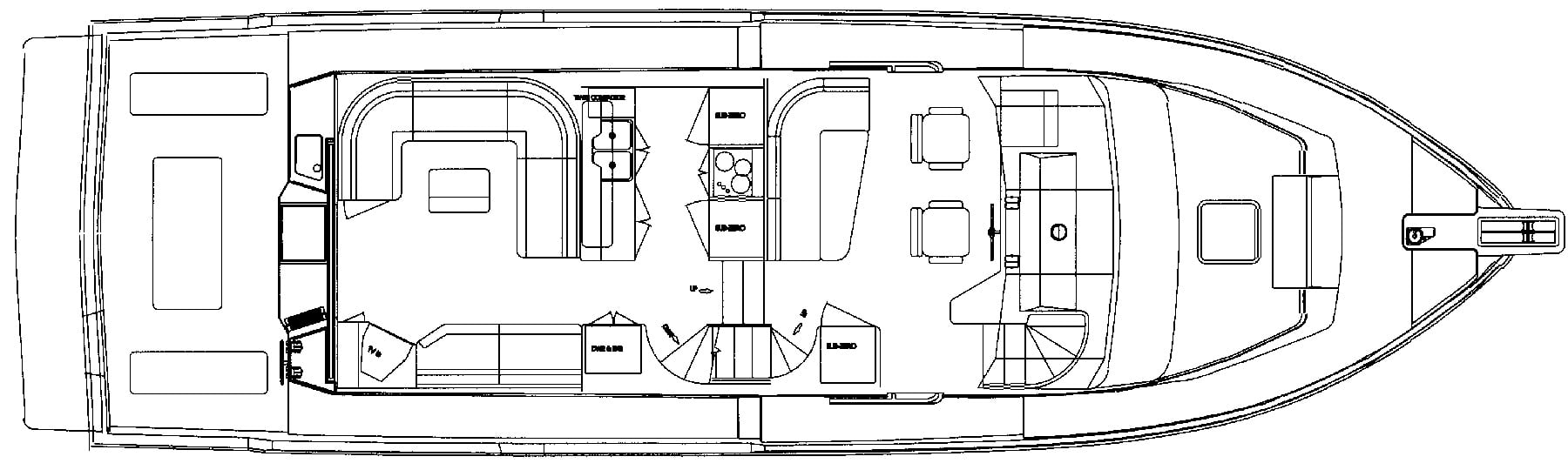 Offshore Yachts 54 Pilothouse floor plan