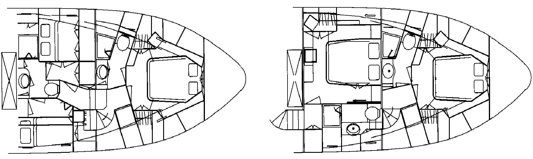 Offshore Yachts 54 Pilothouse floor plan