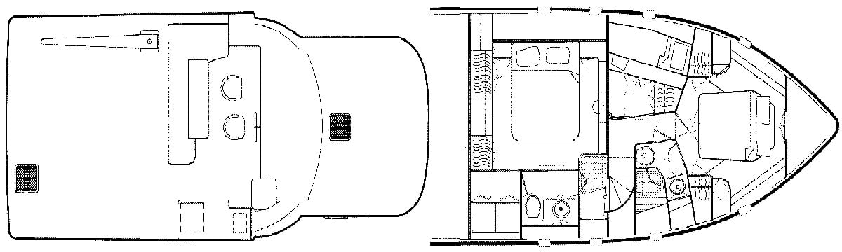 Offshore Yachts 58-62 Pilothouse floor plan