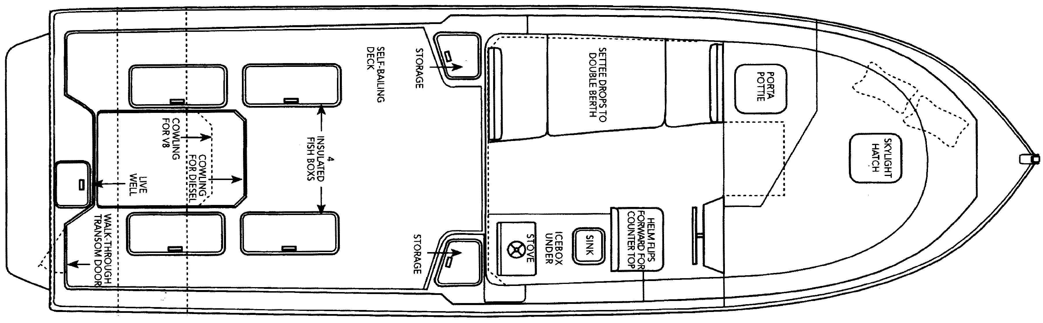 Osprey 26 Fisherman floor plan
