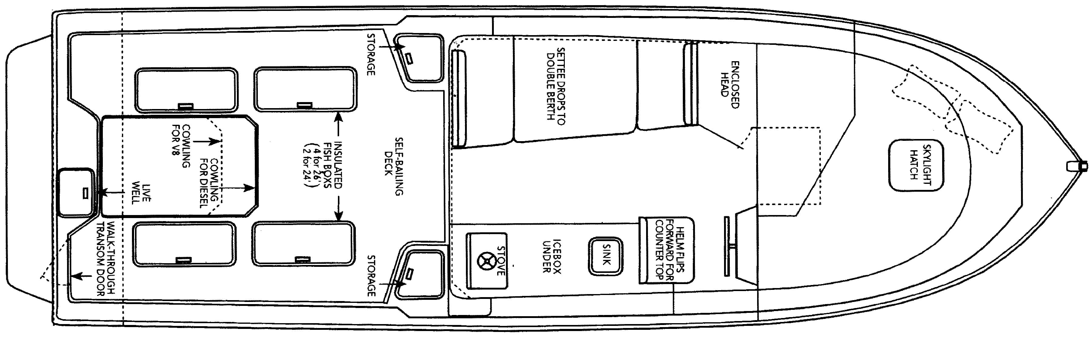 Osprey 26 Fisherman floor plan