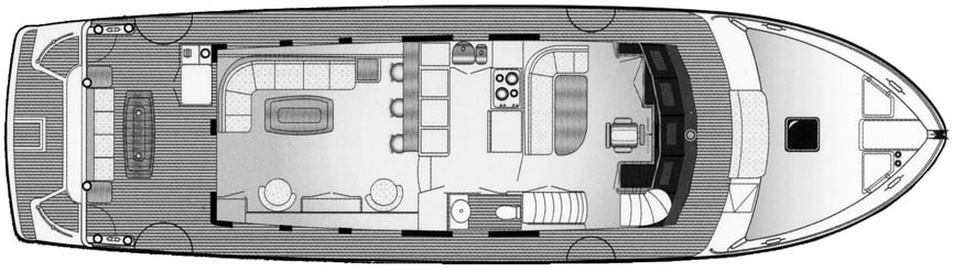 Outer Reef Yachts 650 Motor Yacht floor plan