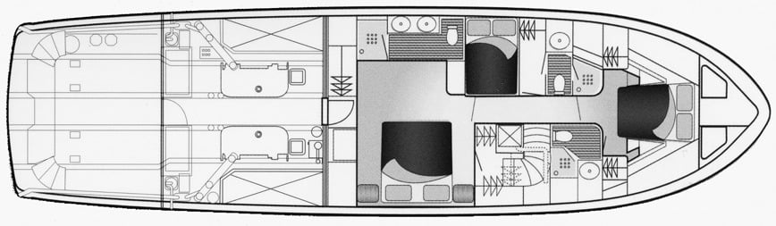 Outer Reef Yachts 650 Motor Yacht floor plan