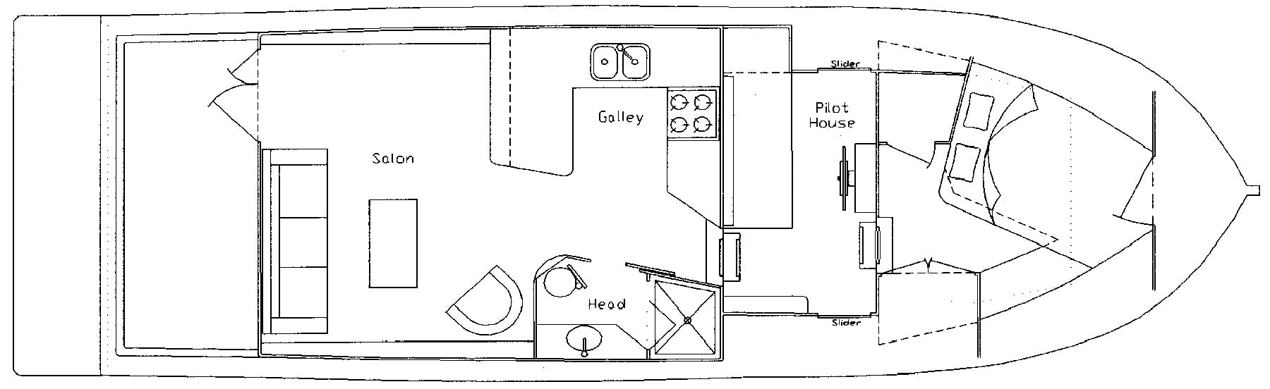 Pacific Trawler 37 floor plan