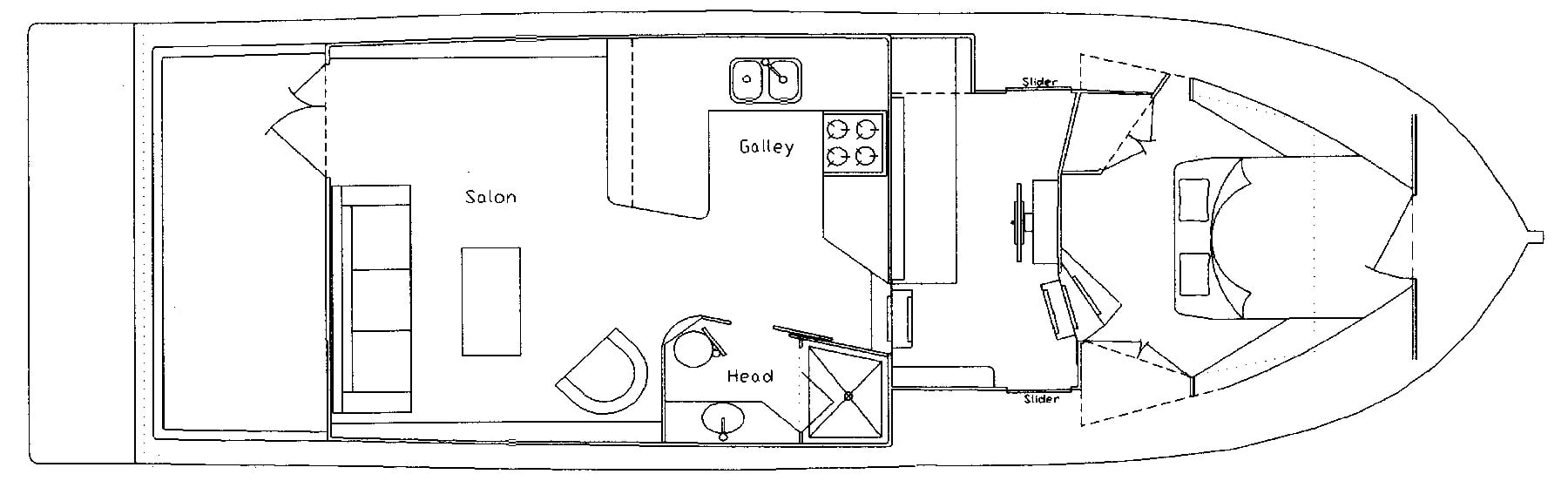 Pacific Trawler 37 floor plan
