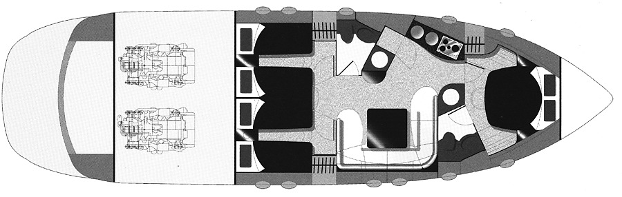Pershing Yachts 52 floor plan