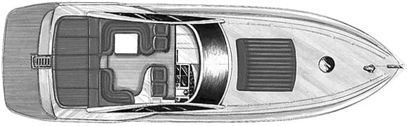 Pershing Yachts 54 floor plan