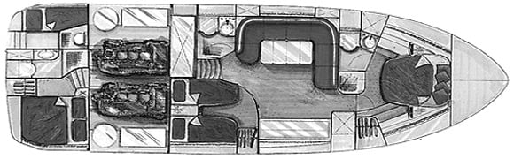 Pershing Yachts 54 floor plan