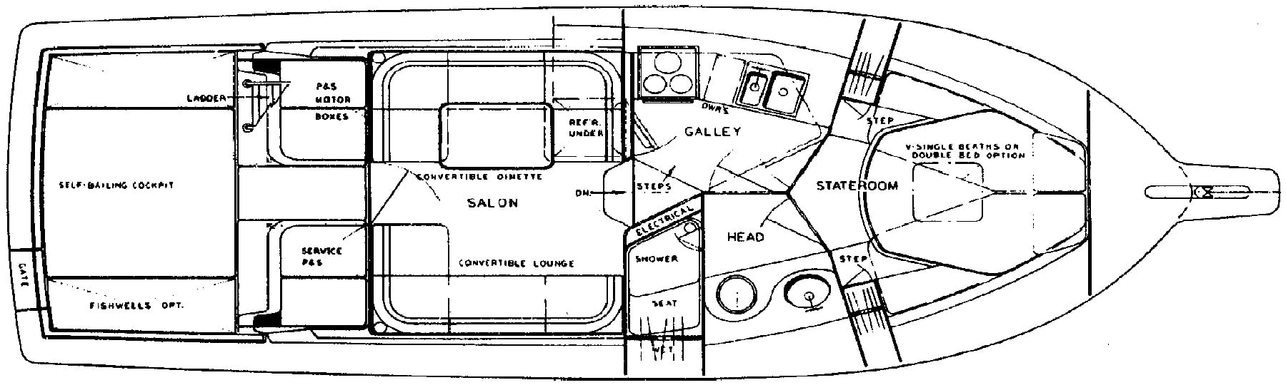 Phoenix 33 Convertible; 33-34 SFX floor plan