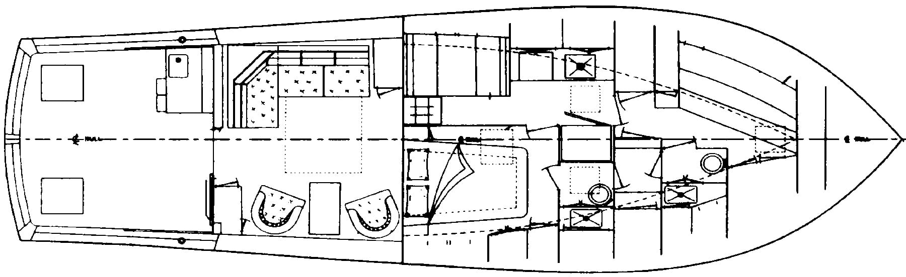 Post 46 Sport Fisherman floor plan