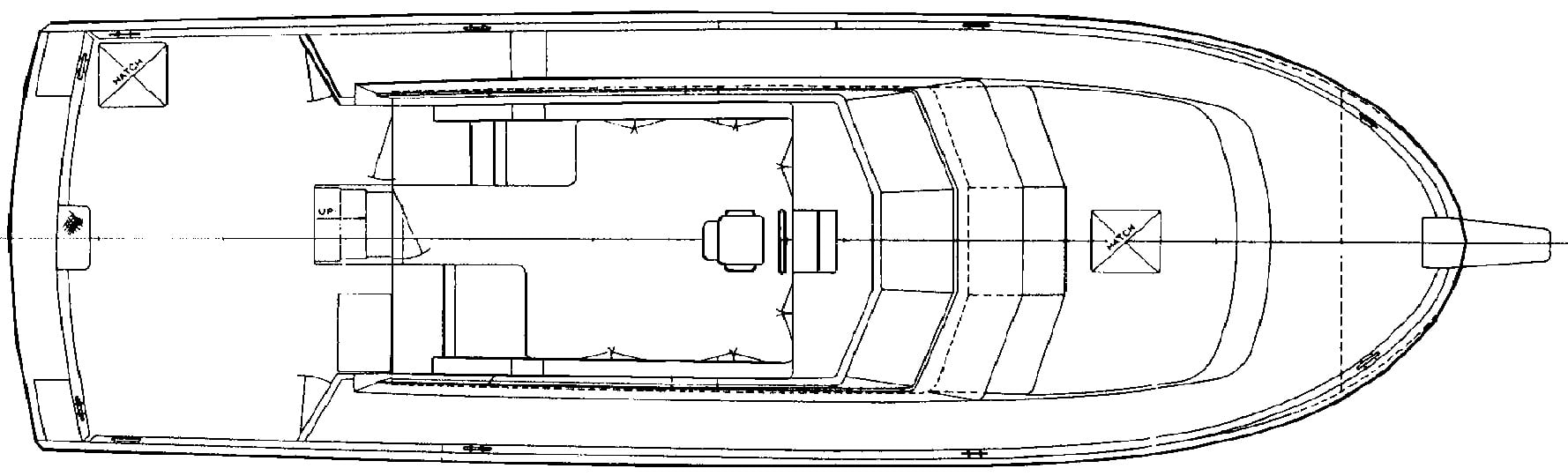 Present Yachts 42 Sundeck floor plan