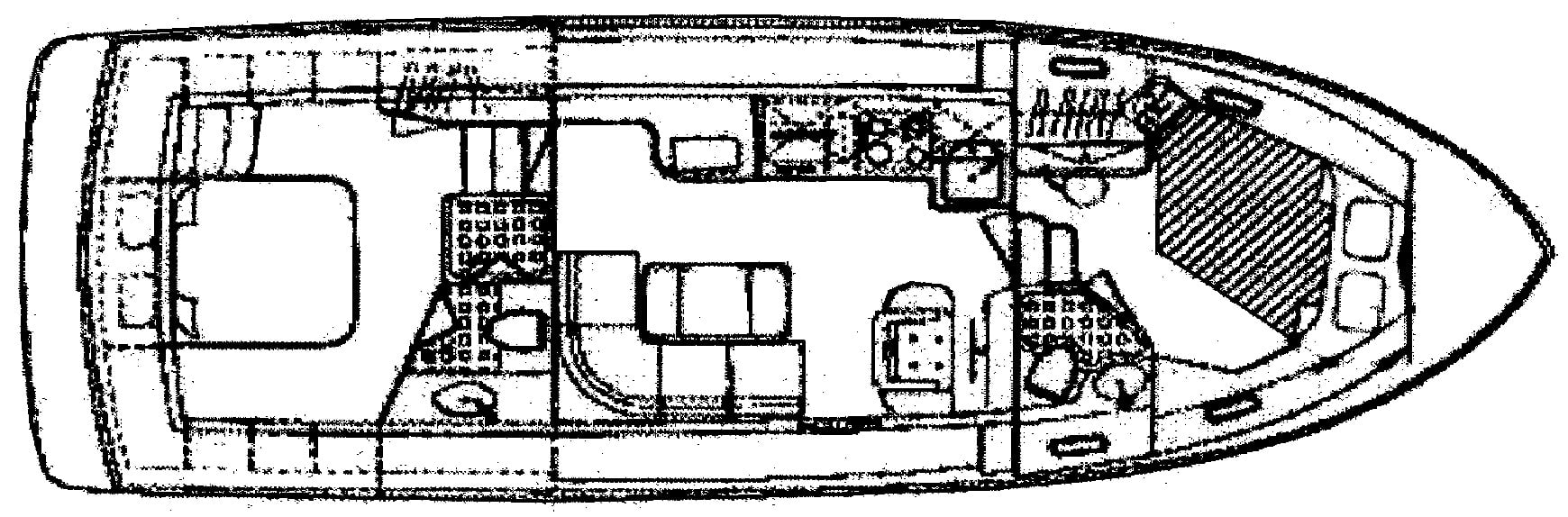 President Yachts 42 Trawler floor plan