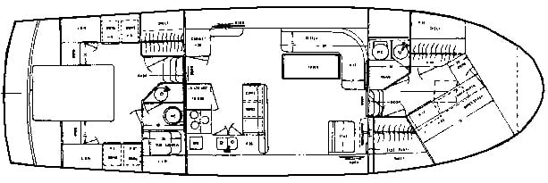 PT Yachts 41 Double Cabin floor plan