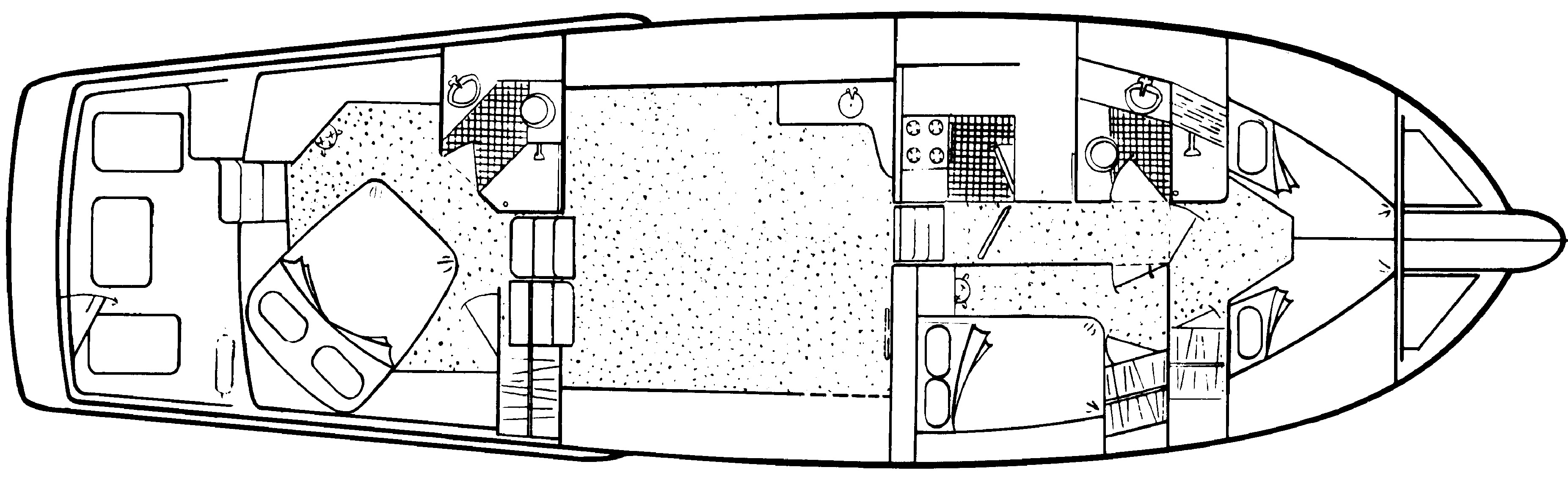 PT Yachts 52 Cockpit Motor Yacht floor plan