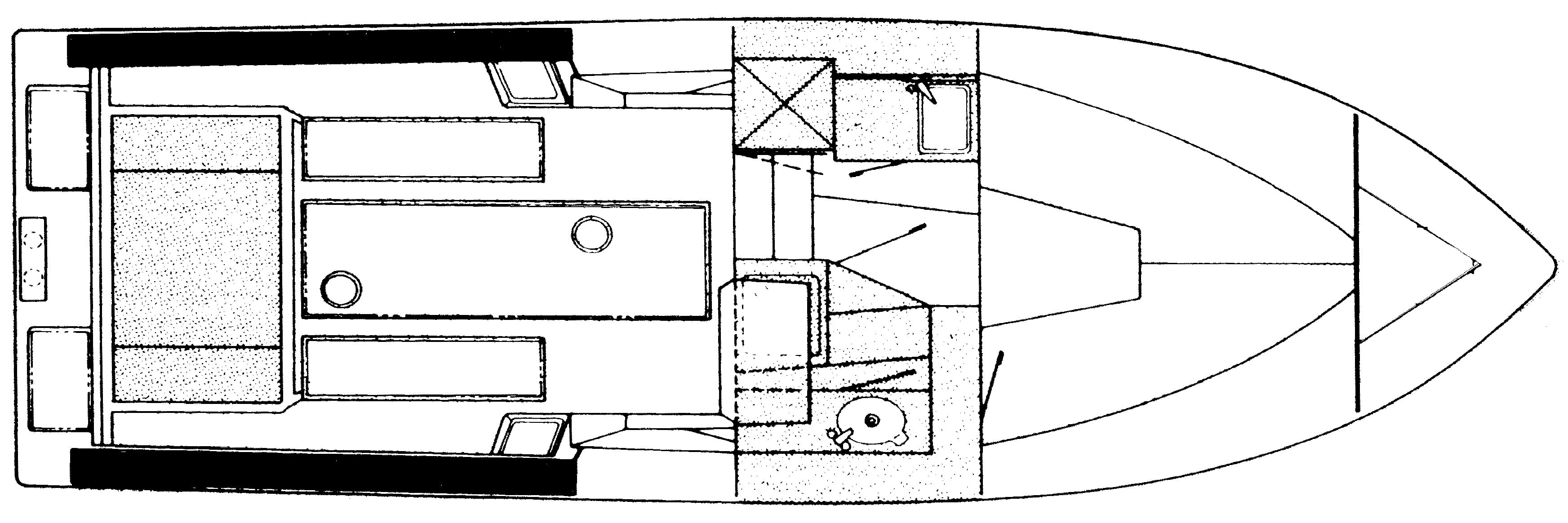 Pursuit Yachts 2600 Cuddy Cabin floor plan