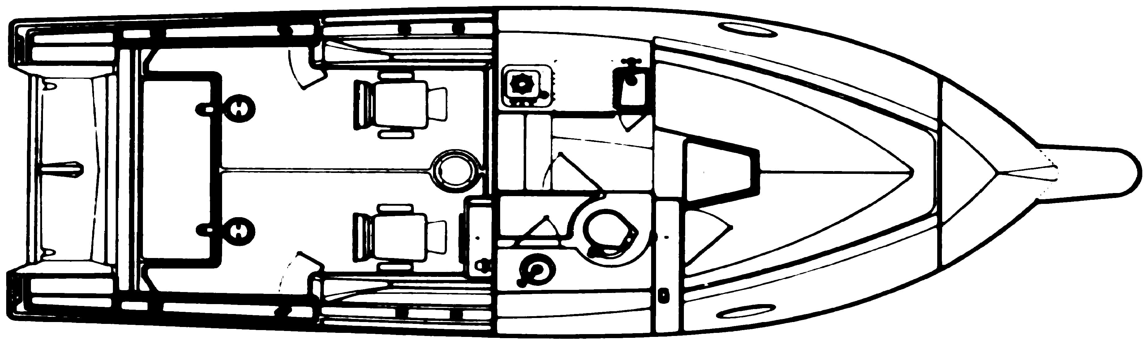 Pursuit Yachts 2650 Cuddy Cabin floor plan