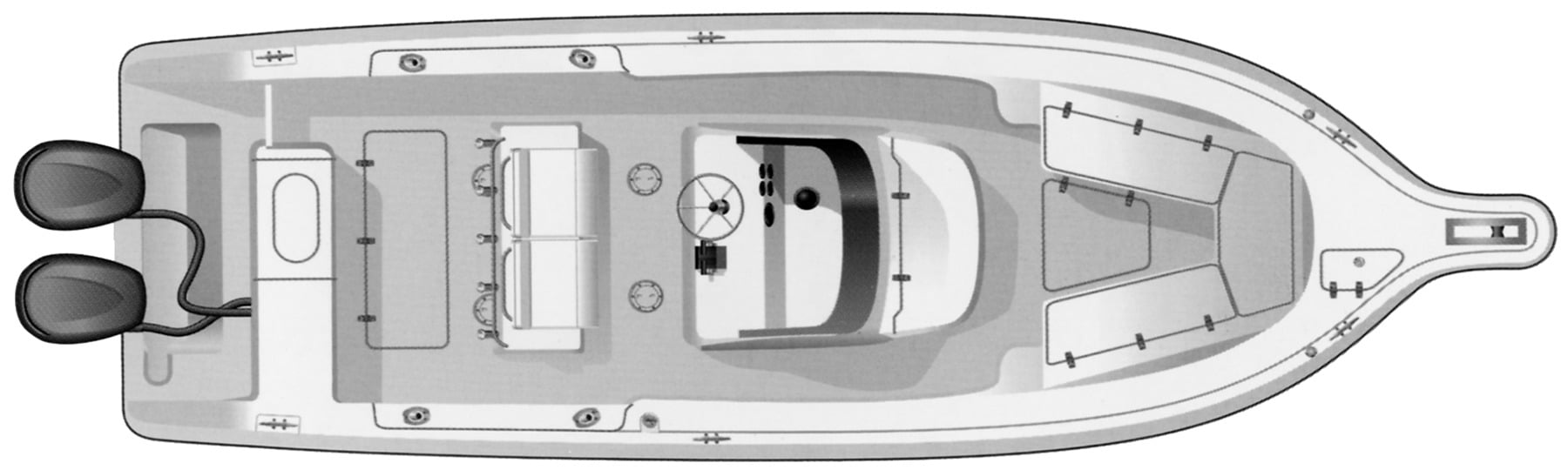 Pursuit Yachts 2670 Center Console floor plan